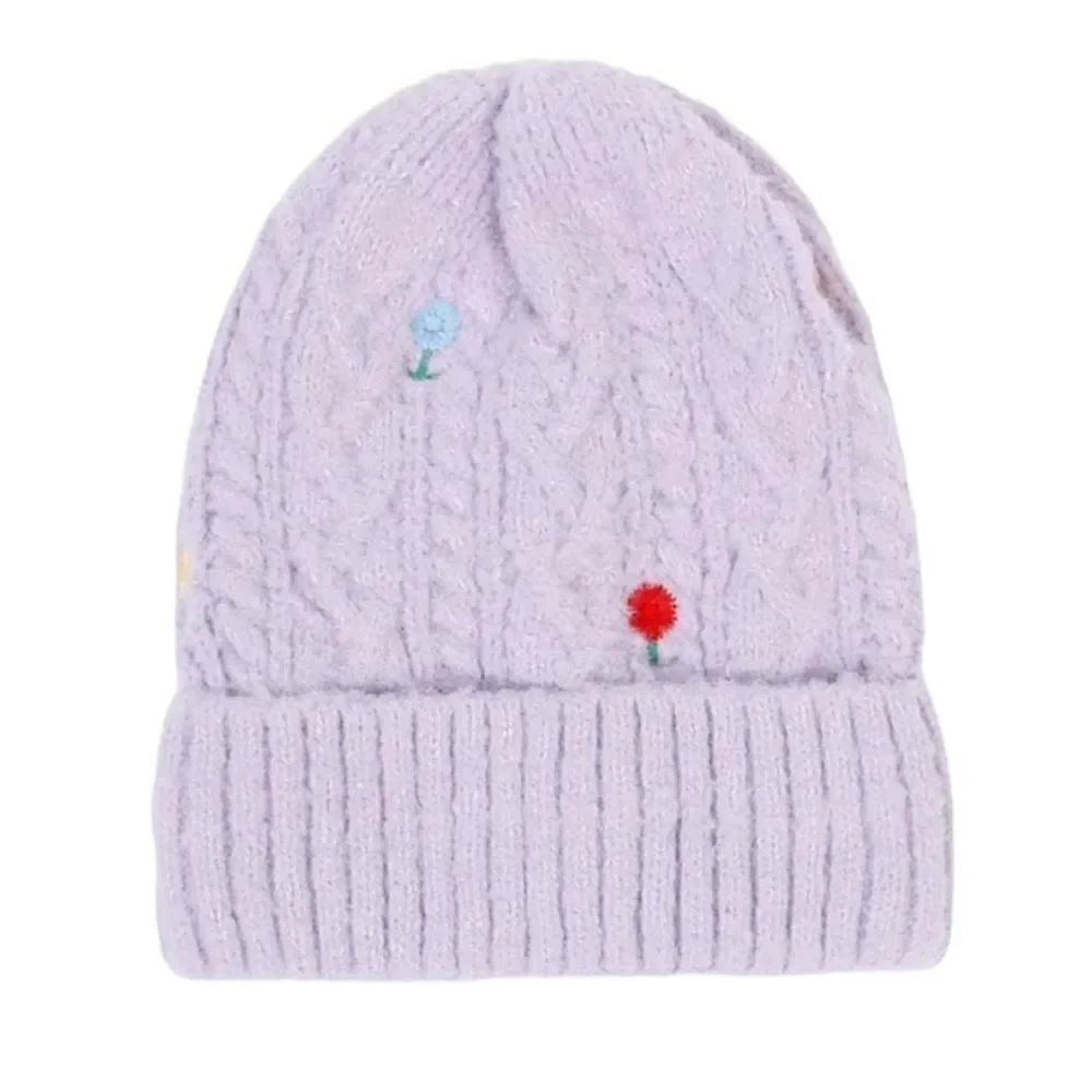Flower Embroidered Beanie  - Picture 1 of 5